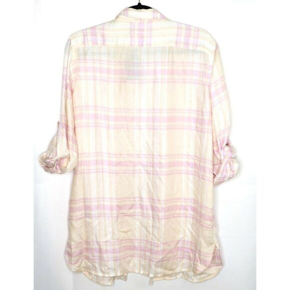 NWT Lauren Ralph Lauren Rolled Tab Sleeve Shirt L - Picture 4 of 9